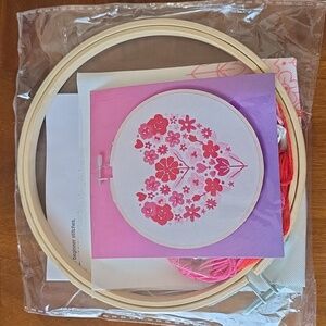 Heart Valentine's Embroidery Kit NEW